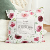 祈りの言葉ピロー詩篇147:3形容信仰贈与バラ クッション