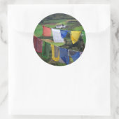 祈りの言葉フラグのクローズ ラウンドシール (バッグ)