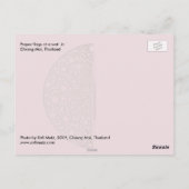 祈りの言葉フラグ、チェンマイ、タイ ポストカード (裏面)