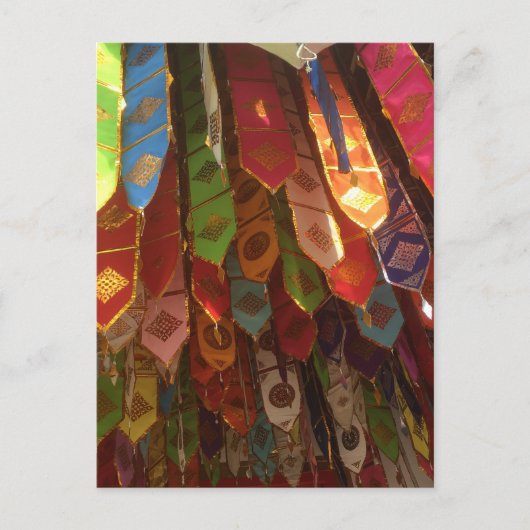 祈りの言葉フラグ、チェンマイ、タイ ポストカード (正面)