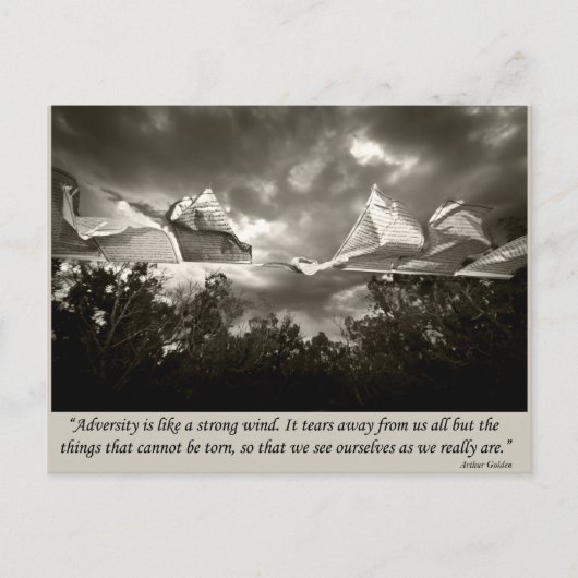 祈りの言葉フラグ ポストカード (正面)