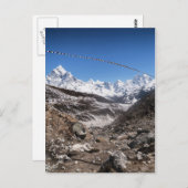 祈りの言葉フラグ&雪山(ヒマラヤ) ポストカード (正面/裏面)