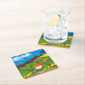 祈りの言葉フラグII スクエアペーパーコースター (インサイチュ)