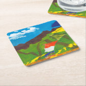 祈りの言葉フラグII スクエアペーパーコースター (アングル)