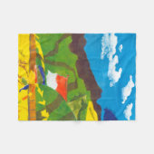 祈りの言葉フラグII フリースブランケット (正面(横))