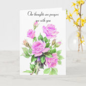 祈りの言葉ブーケ悔やみや弔慰 カード (黄色い花)