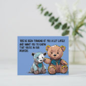 祈りの言葉ベアポストカード ポストカード (スタンド正面)