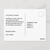 祈りの言葉ベアポストカード ポストカード (裏面)