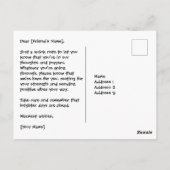 祈りの言葉ベアポストカード ポストカード (裏面)