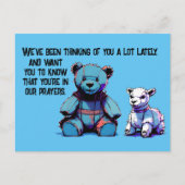 祈りの言葉ベアポストカード ポストカード (正面)