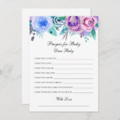 祈りの言葉ベビー。フローラ。バラ祈花 エンクロージャーカード (正面/裏面)