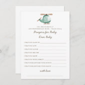 祈りの言葉ベビー。水色ヘリコプターの希望 エンクロージャーカード (正面/裏面)