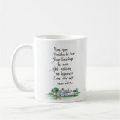 祈りの言葉ホーム、ハピネスのホームスケッチ コーヒーマグカップ (左)
