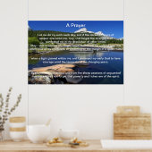 祈りの言葉マウンテンビューポスター ポスター (キッチン)