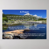 祈りの言葉マウンテンビューポスター ポスター (正面)