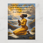 祈りの言葉ムーブズマウンテンズフェイスハガキ ポストカード (正面)