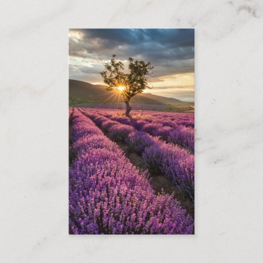 祈りの言葉ラベンダーサンライズ用メモリカード 名刺 (正面)