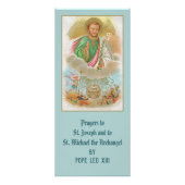 祈りの言葉付きの『巡礼カード』の聖ジョセフ ラックカード (正面)