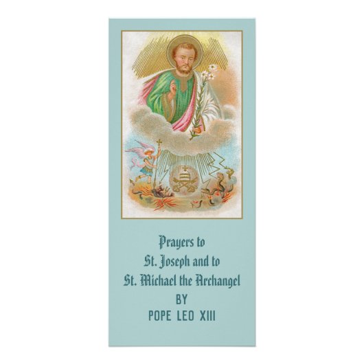 祈りの言葉付きの『巡礼カード』の聖ジョセフ ラックカード (正面)