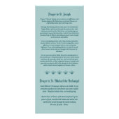 祈りの言葉付きの『巡礼カード』の聖ジョセフ ラックカード (裏面)