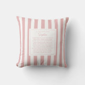 祈りの言葉信仰ギフト詩篇147:3記念すべき名前ピンク クッション (正面)