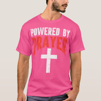 祈りの言葉十字神イエス・キリスト教の人々によって動く Tシャツ