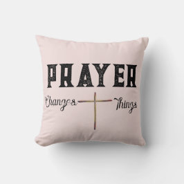 祈りの言葉変更アイテム赤面ピンクとクロス クッション