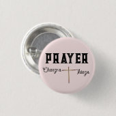祈りの言葉変更アイテム赤面ピンクとクロス 缶バッジ (正面&裏面)