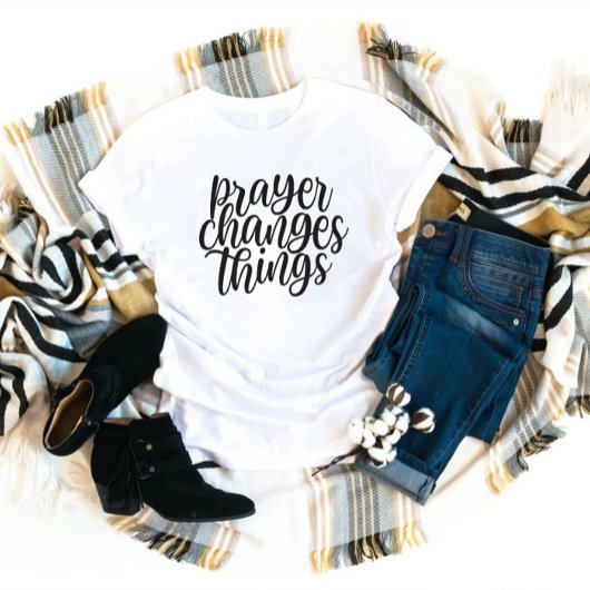 祈りの言葉変更事物キリスト教信仰引用文 Tシャツ