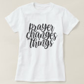 祈りの言葉変更事物キリスト教信仰引用文 Tシャツ (デザイン正面)