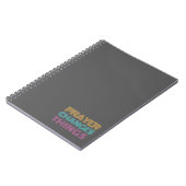 祈りの言葉変更事物レトロカラフルクリスチャン ノートブック (左側)