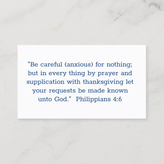 祈りの言葉変更 名刺 (裏面)