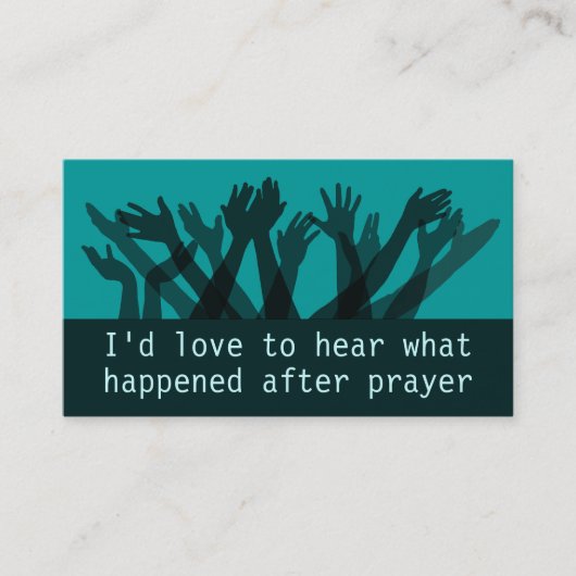 祈りの言葉大臣Testimony.Praiseのレポートのハンドアウト 名刺 (正面)