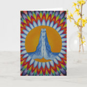 祈りの言葉山の挨拶状 カード (黄色い花)