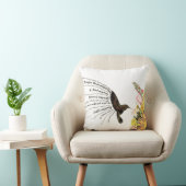 祈りの言葉感動的ハミングバード、太陽と花 クッション (椅子)