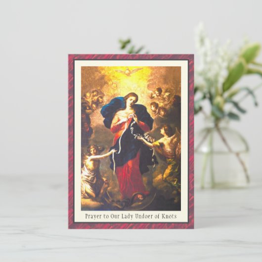 祈りの言葉我々のレディウンダーノット賛美ヴァージンメアリーC カード (スタンド正面)