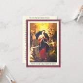 祈りの言葉我々のレディウンダーノット賛美ヴァージンメアリーC カード (正面/裏面インサイチュ)