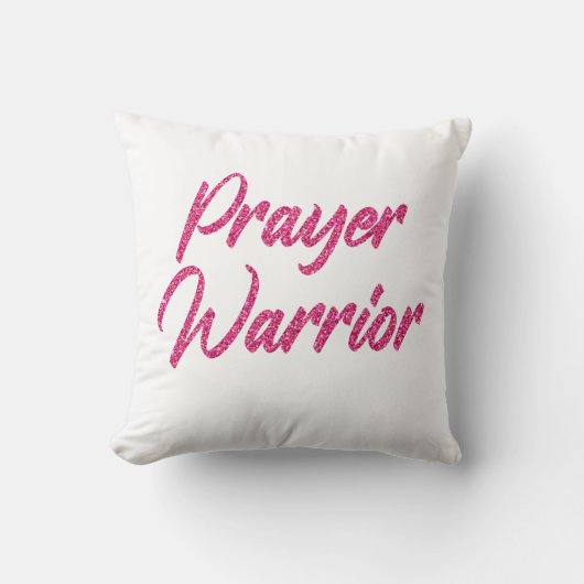 祈りの言葉戦士の女性クリスチャン信仰教会 クッション (正面)