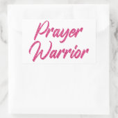 祈りの言葉戦士の女性クリスチャン信仰教会 長方形シール (バッグ)