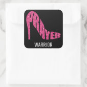 祈りの言葉戦士の女性 – キリスト教信義教会 スクエアシール (バッグ)