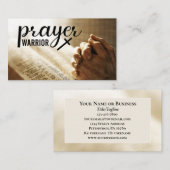 祈りの言葉戦士オープンバイブルクリスチャンクロス 名刺 (正面/裏面)
