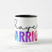 祈りの言葉戦士クリスチャン感動的マグ マグカップ (中央)