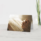 祈りの言葉戦士祈の手バイブル十字架 カード (裏面)