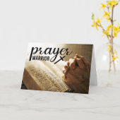 祈りの言葉戦士祈の手バイブル十字架 カード (黄色い花)