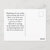 祈りの言葉戦士祈の手バイブル十字架 ポストカード (裏面)