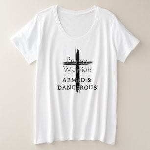 祈りの言葉戦士 プラスサイズTシャツ