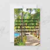 祈りの言葉救済と保護フラットグリーティングカード カード (正面)