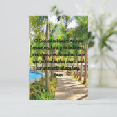 祈りの言葉救済と保護フラットグリーティングカード カード (スタンド正面)