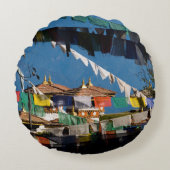 祈りの言葉旗と和音 ラウンドクッション (正面)