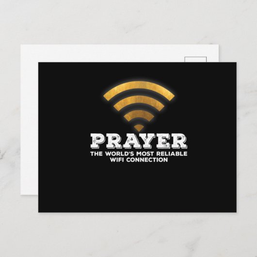 祈りの言葉最も信頼性の高いWifiつながり ポストカード (正面/裏面)